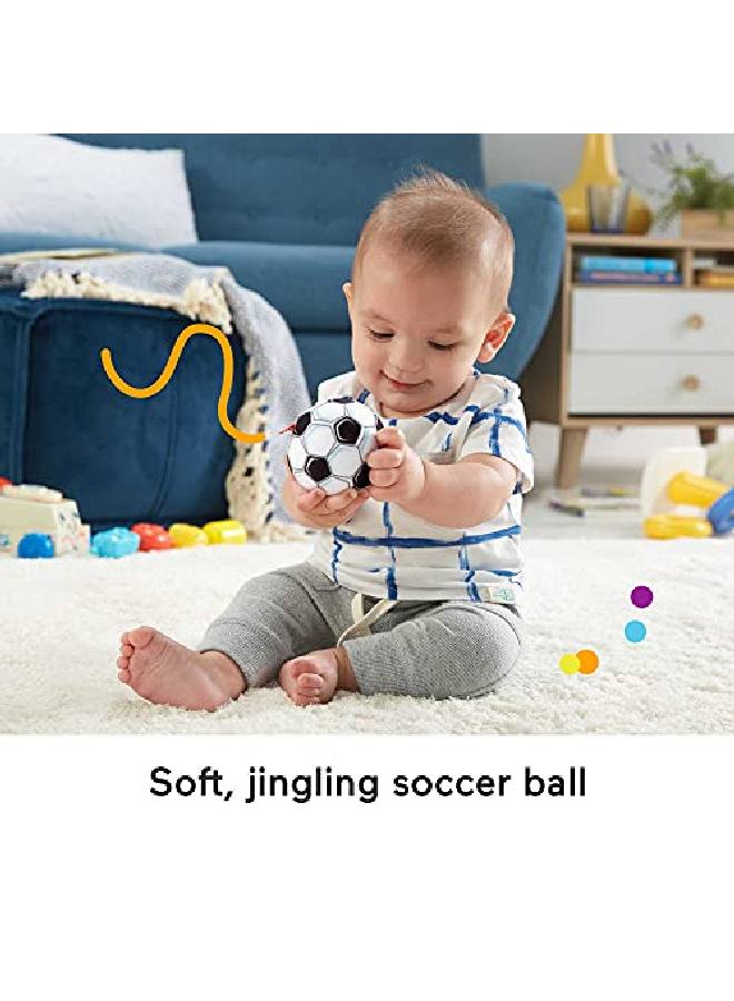 Just For Kicks Gift Set 3 Soccerthemed Infant Activity Toys For Newborn Babies From Birth & Up Multi