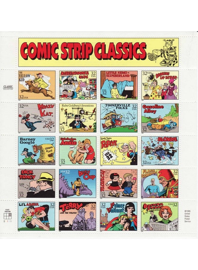 Comic Strip Classics Collectible Stamp Sheet Of 20 32 Stamps Scott 3000