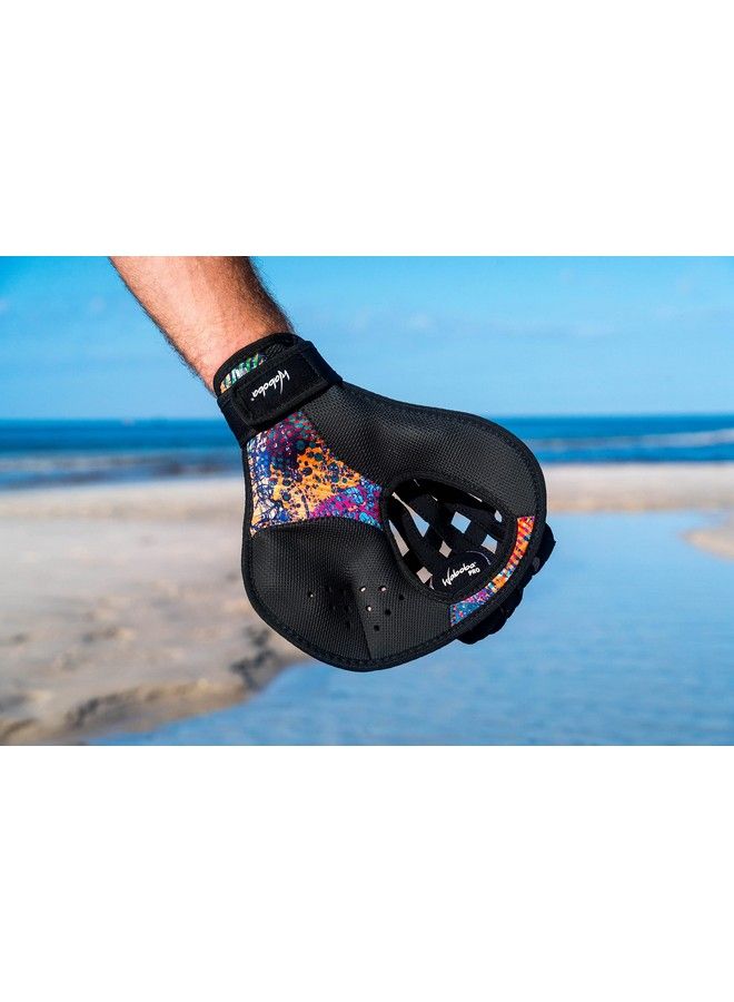 Water Pro Catch Glove & Pro Water Bouncing Ball Set Ball Catching Baseball Style Mitt For Swimming Pools & Beach Games Ambidextrous Design One Size Black/Multi Colour