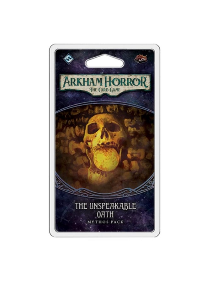 Arkham Horror The Card Game Unspeakable Oath Mythos Pack Unveil The Asylum'S Dark Secrets Cooperative Living Card Game Ages 14+ 1 4 Players 1 2 Hour Playtime Made By Fantasy Flight Games