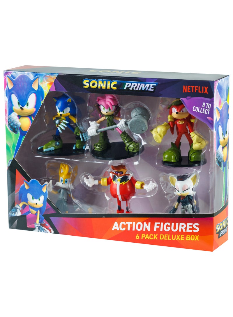 Sonic Articulated Action Figures  6 Pack Deluxe Box