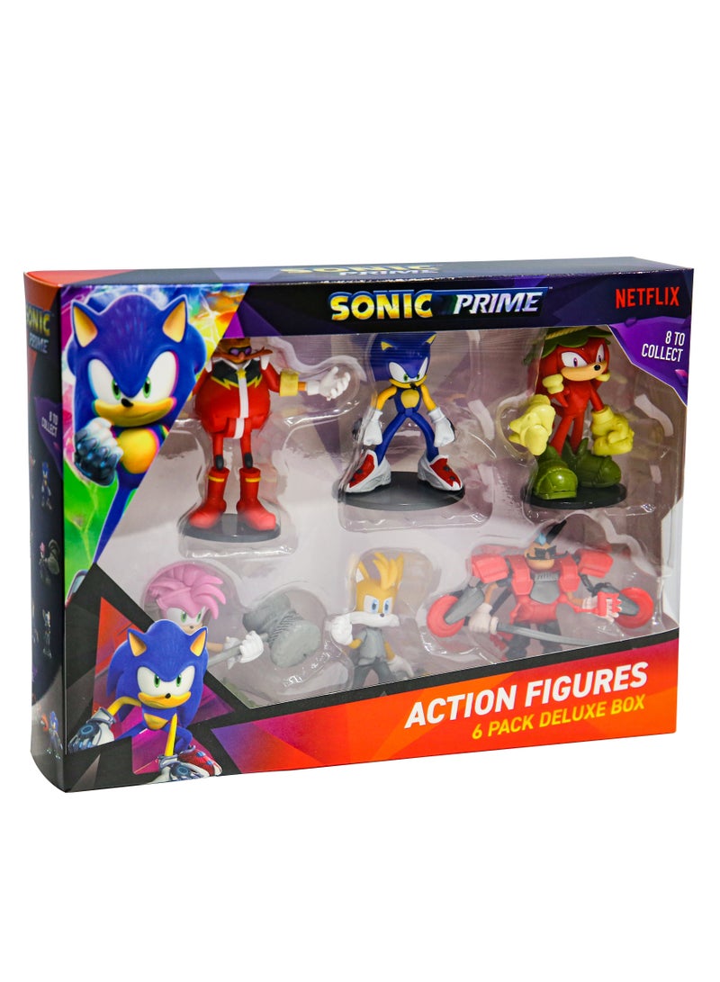Sonic Articulated Action Figures  6 Pack Deluxe Box