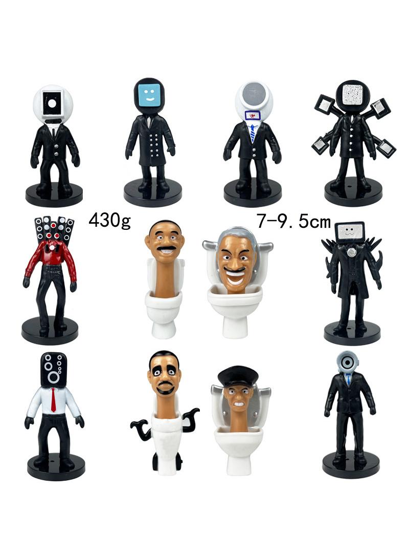 12 Pcs Skibidi Toilet Man Toy Set Ideas Toys Battle Horror Game Model Ideas Toys Gifts for Adult & Kids