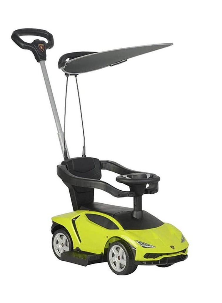 Lamborghini Kids Pusher Car umberlla with handle - Green