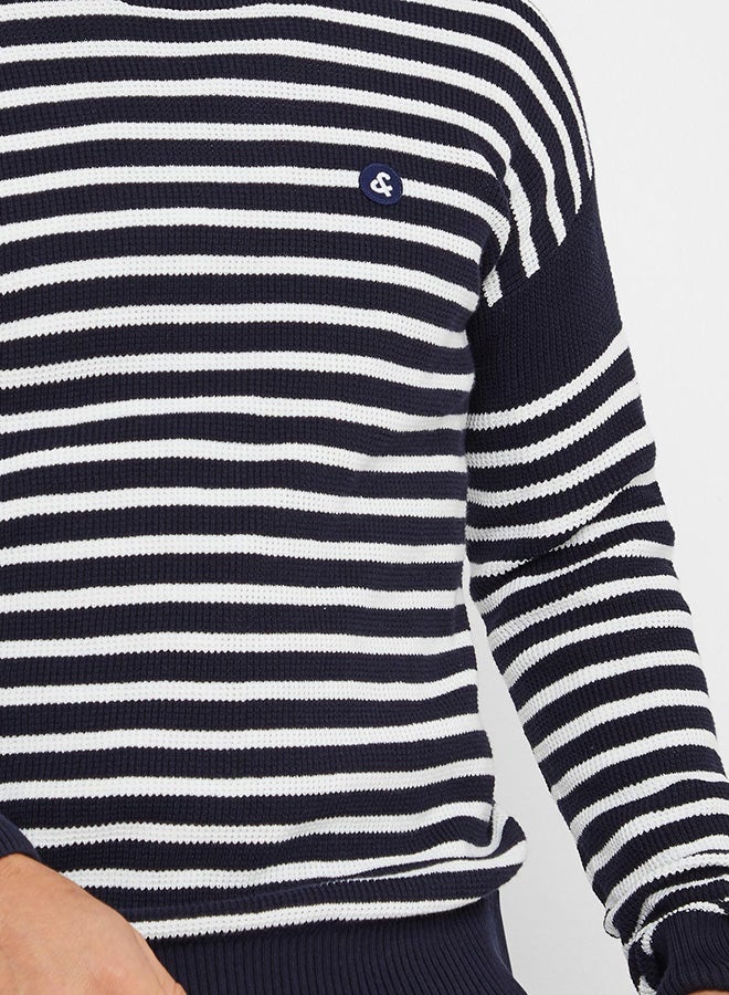 Striped Sweater Navy Blazer