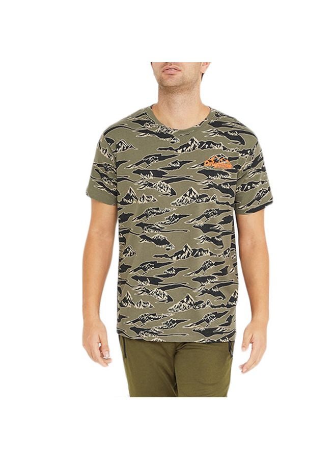 Hike Printed T-Shirt Dusty Olive