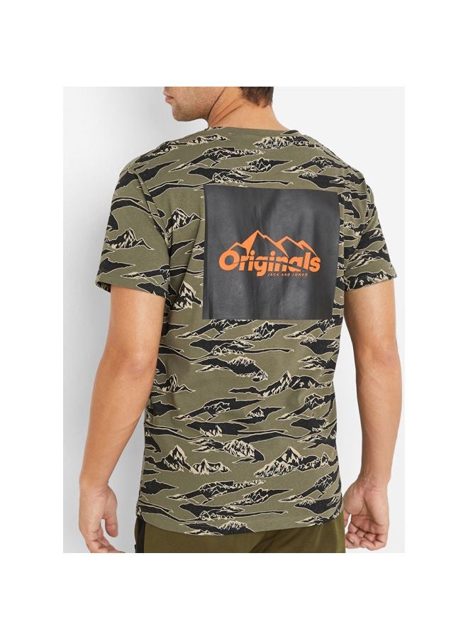 Hike Printed T-Shirt Dusty Olive