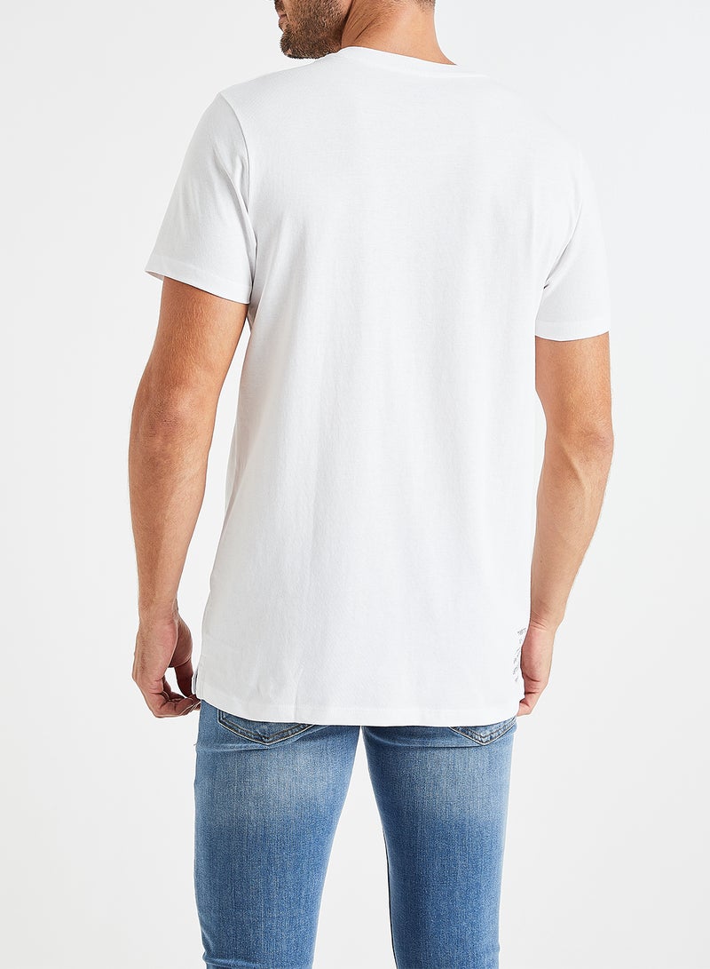 Graphic Printed Crew Neck T-Shirt White