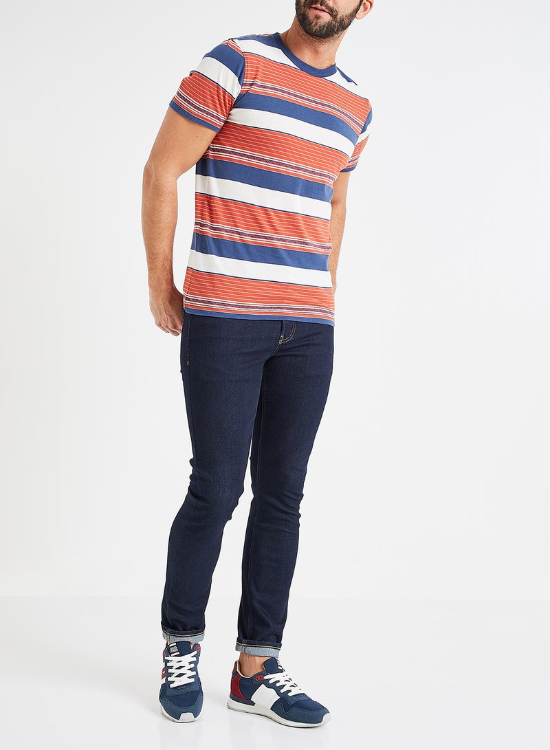 Striped Crew Neck T-Shirt multicolour