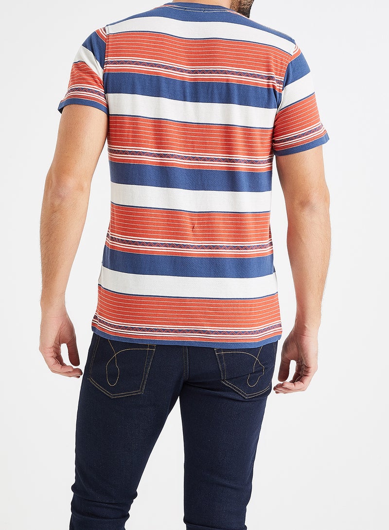 Striped Crew Neck T-Shirt multicolour