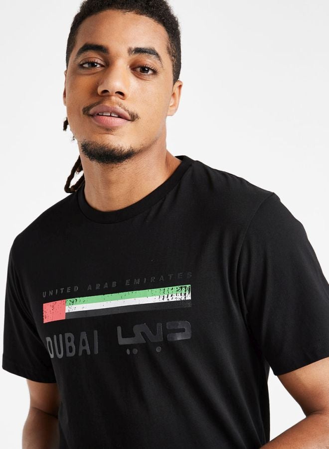Dubai United Arab Emirates Printed T-Shirt Black/Red/Green