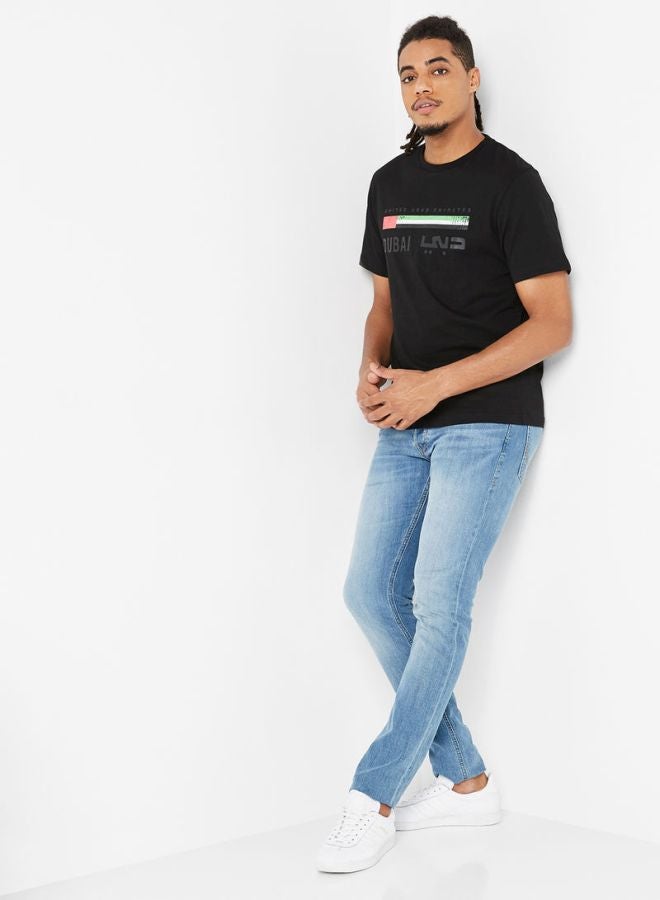 Dubai United Arab Emirates Printed T-Shirt Black/Red/Green