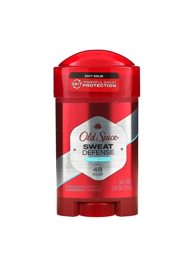 Sweat Defense Anti Perspirant Deodorant Soft Solid Pure Sport Plus 2.6 oz 73 g