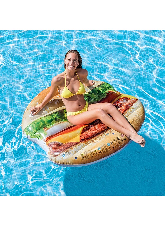 Juicy Inflatable Burger Island Pool Float 135x127x23cm