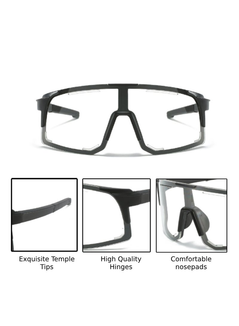 Trendy Men's Sunglasses, Stylish Shades with UV & Polarized for Sports, Fashionable Eyewear in Dubai, Goggles for Blocking, Retro Square Cycling Sunglass with Blue Lens - Latest in Fashion Online UAE