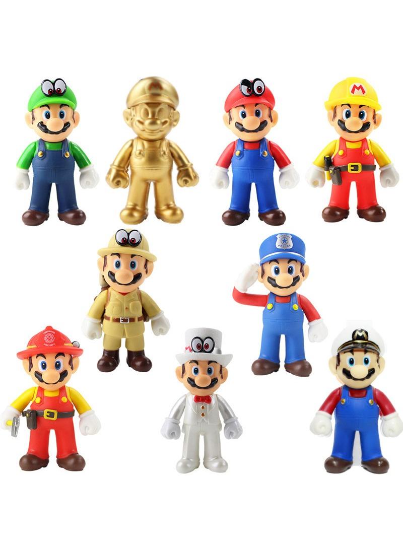 9-Piece Super Mario Action Figure Set