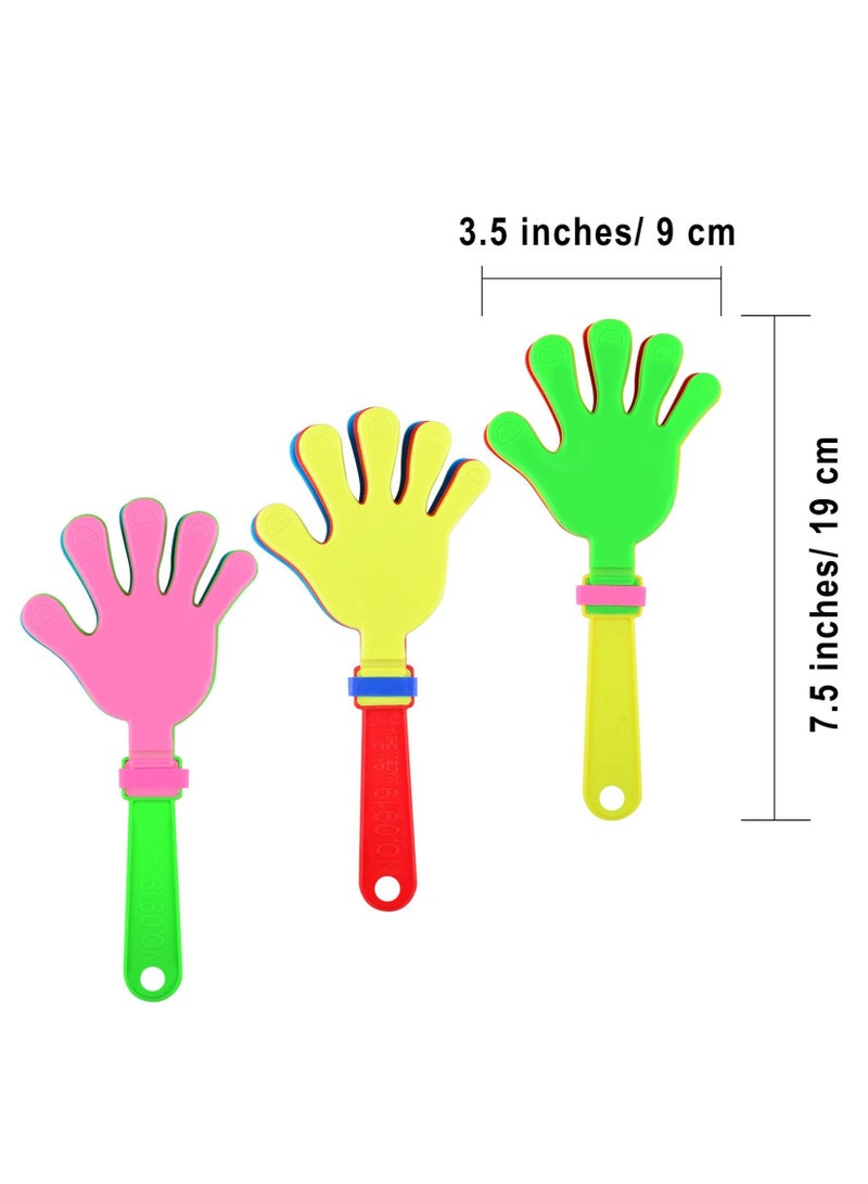 Hand Clappers 20 Pack 7.5 Inch Hand Clappers Plastic Party Clappers Noisemakers Game Accessories for Fiesta Birthday Party Favors and Supplies 5 colors *4