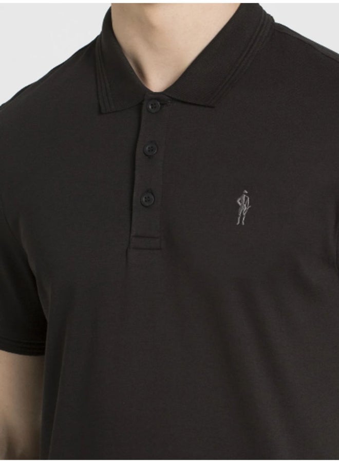 Stylish Casual Polo Black