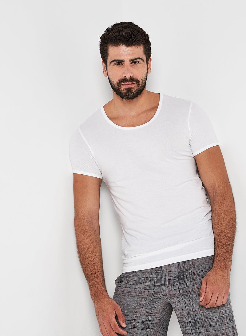2 Pack Cotton Vest White