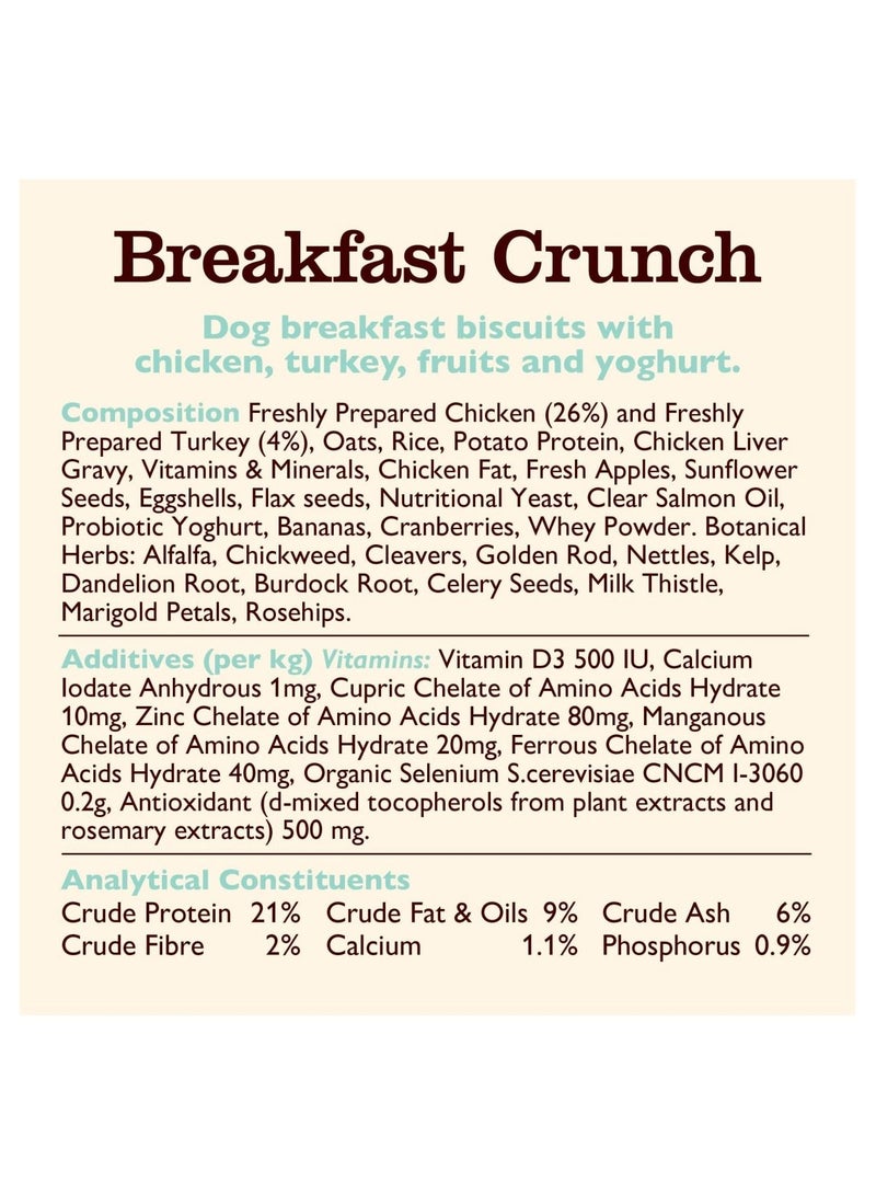 Breakfast Crunch Chicken with Turkey, Fruit and Yoghurt Dog Dry Food 800g