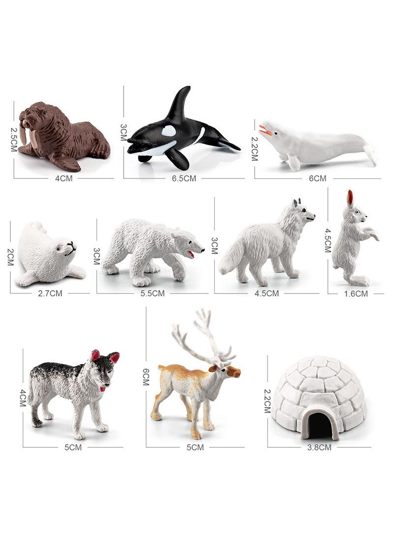 18 Pcs Polar Animals Figurines Arctic Animal Toy Figurines Set Realistic Animal Models Arctic Circle Ocean Sea Animal Figurines Playset For Kids Educational Toys