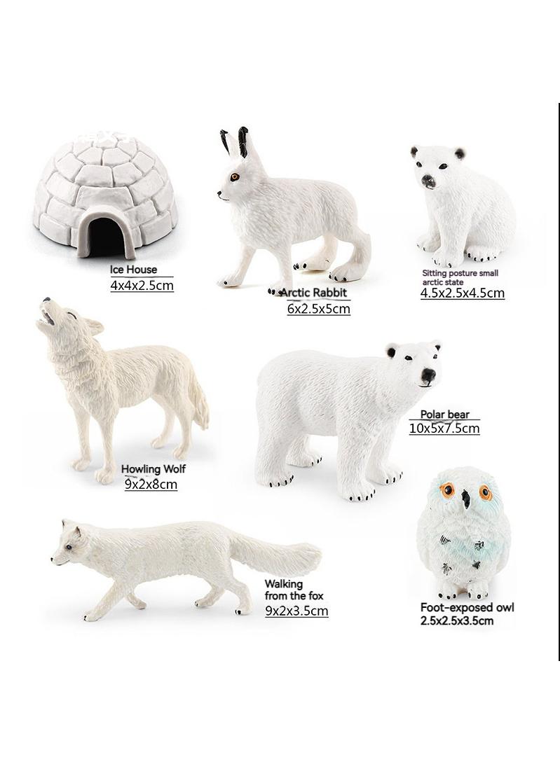 7 Pcs Polar Animals Figurines Arctic Animal Toy Figurines Set Realistic Animal Models Arctic Circle Ocean Sea Animal Figurines Playset For Kids Educational Toys