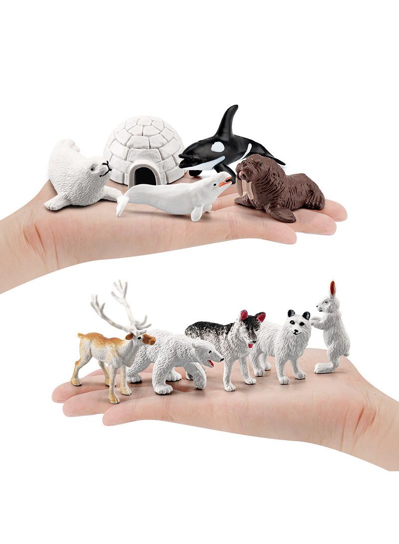 10 Pcs Polar Animals Figurines Arctic Animal Toy Figurines Set Realistic Animal Models Arctic Circle Ocean Sea Animal Figurines Playset For Kids Educational Toys