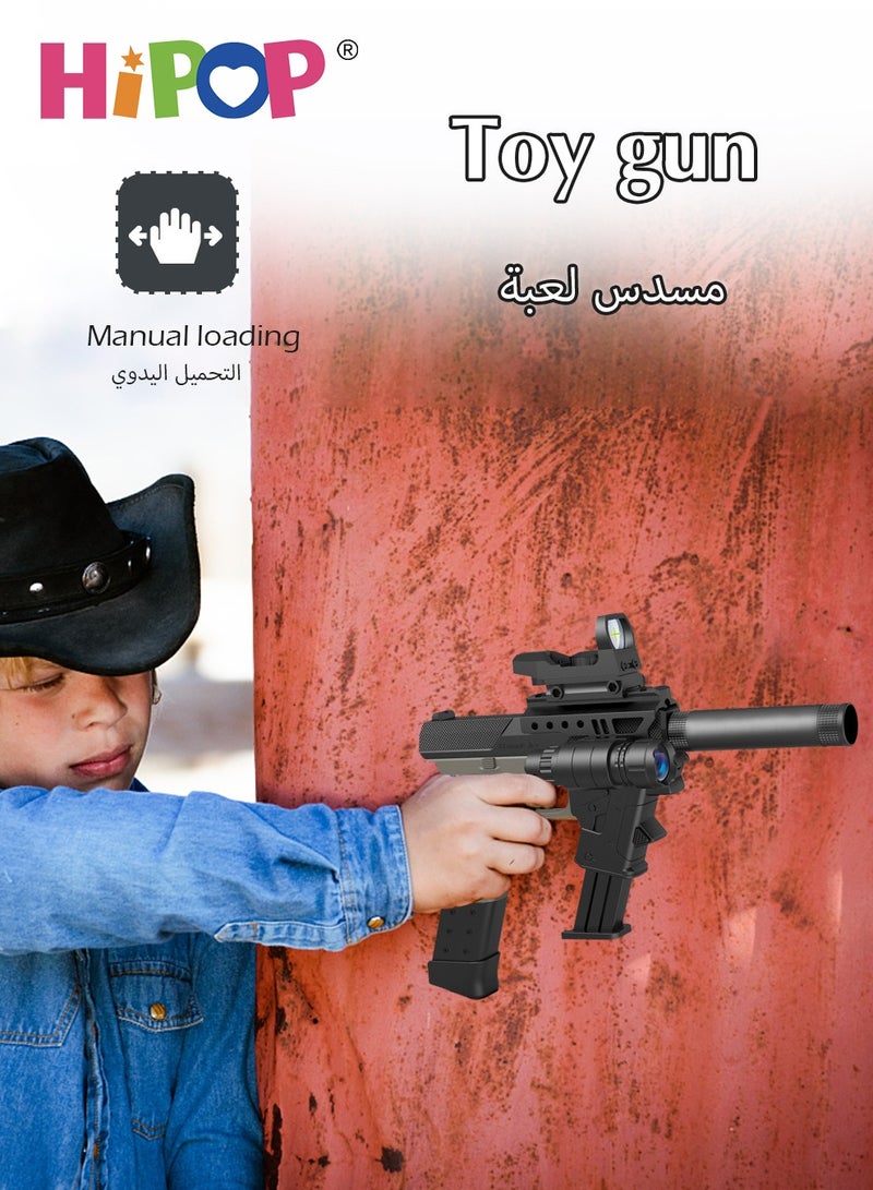 Glock Children's Toy Gun,Shell Ejecting Soft Bullet Gun Toy,With Rich Tactical Accessories,Pistol Toy for Kids