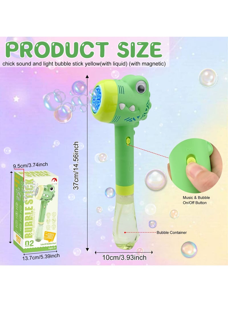 SYOSI Bubble Gun Bubble Machin, Automatic Bubble Blaster with Bubble Solution, Musical Light Up Bubbles Making Toy Bubble Blower Bubble Maker for Wedding Kids Party Gift Garden Outdoor Activity