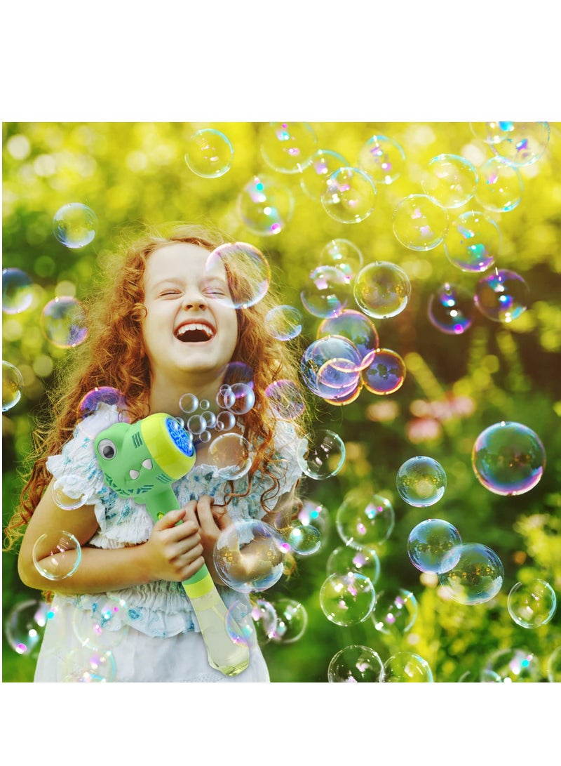 SYOSI Bubble Gun Bubble Machin, Automatic Bubble Blaster with Bubble Solution, Musical Light Up Bubbles Making Toy Bubble Blower Bubble Maker for Wedding Kids Party Gift Garden Outdoor Activity