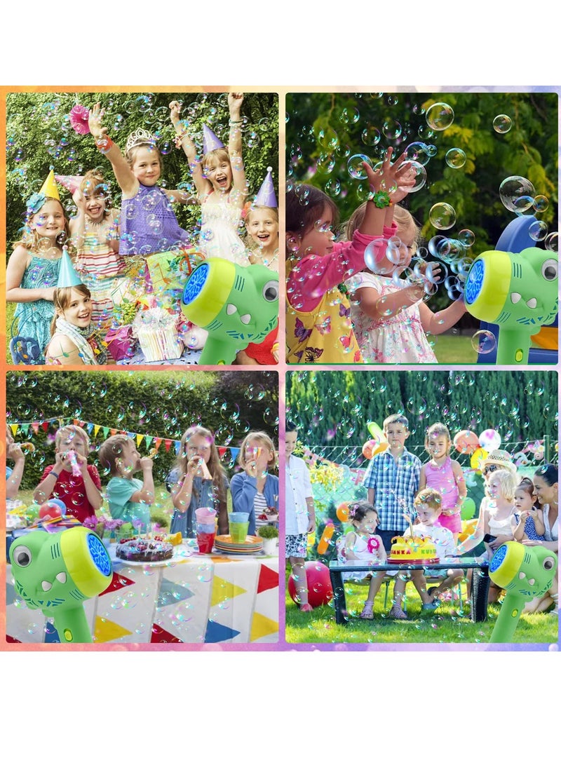 SYOSI Bubble Gun Bubble Machin, Automatic Bubble Blaster with Bubble Solution, Musical Light Up Bubbles Making Toy Bubble Blower Bubble Maker for Wedding Kids Party Gift Garden Outdoor Activity