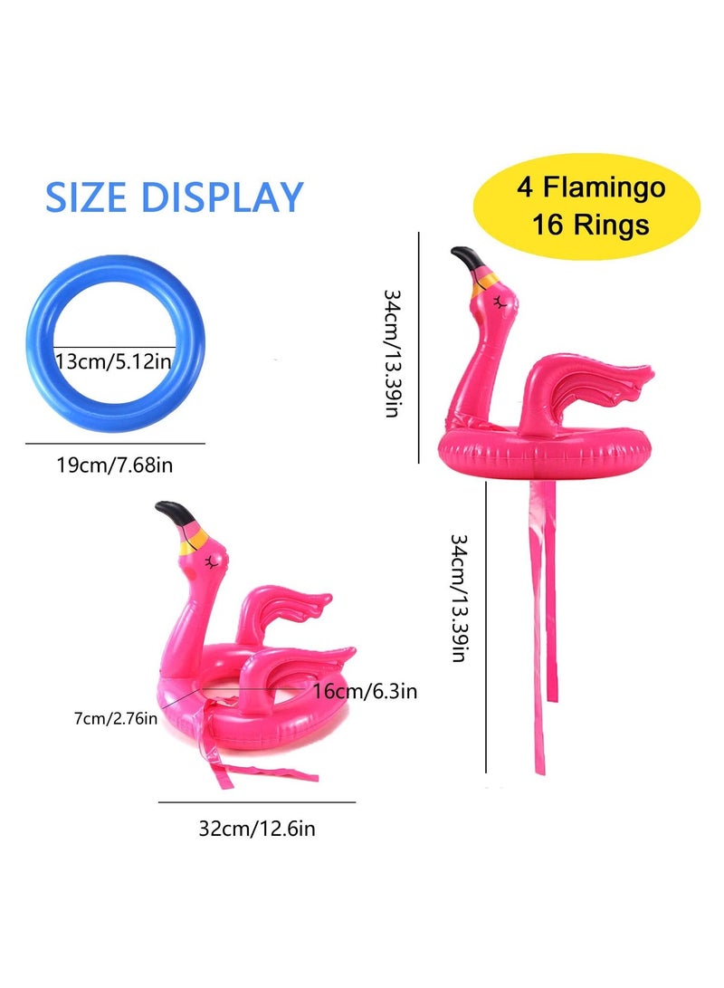 Inflatable Cactus Ring Toss Game Set Floating Swimming Ring Toss Includes Inflatable Cactus Inflatable Rings for Fiesta Party Pool Game Flamingo Toys Inflatable Beach Balls Flying