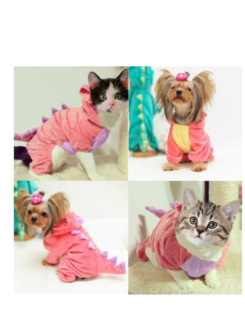 Dog Cat Dinosaur Costumes Pet Costume Pet Halloween Cosplay Dress Funny Dinosaur Costume Pet Dinosaur Hoodie for Small Dogs