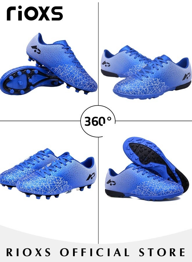 Mens Soccer Shoes Professional Competition Football Boots Training Boy's Outdoor Non-Slip Sneakers For Kids Lightweight Teenagers Adults