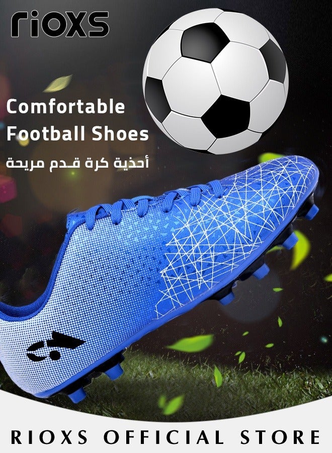 Mens Soccer Shoes Professional Competition Football Boots Training Boy's Outdoor Non-Slip Sneakers For Kids Lightweight Teenagers Adults