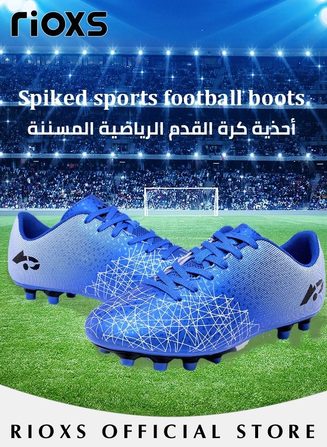 Mens Soccer Shoes Professional Competition Football Boots Training Boy's Outdoor Non-Slip Sneakers For Kids Lightweight Teenagers Adults