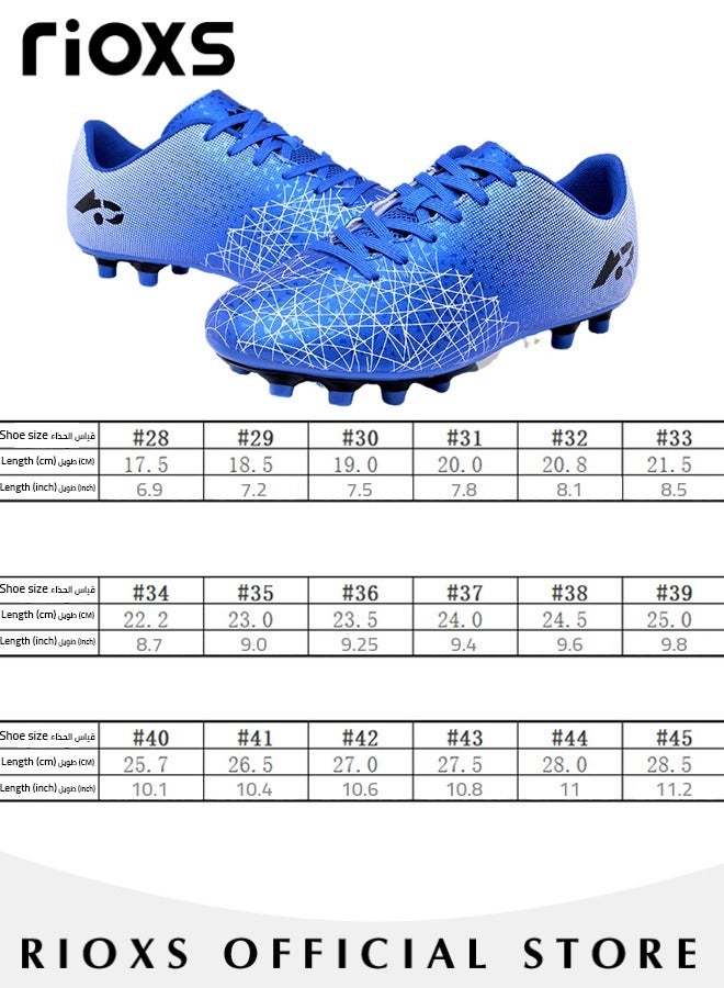 Mens Soccer Shoes Professional Competition Football Boots Training Boy's Outdoor Non-Slip Sneakers For Kids Lightweight Teenagers Adults