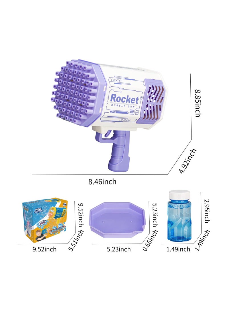 69 Holes Bazooka Bubble Gun Machine with Flash Lights