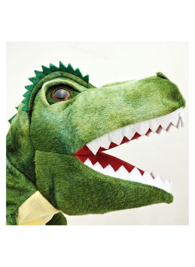 COOLBABY Fluffy Dinosaur Hand Puppet Hand Puppets Dinosaur for Kids Dinosaur Cuddly Toy with Movable Mouth 25 CM