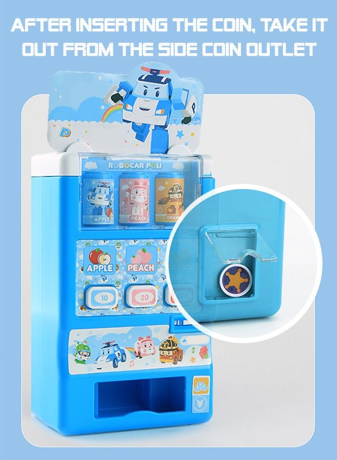 Interactive Early Developmental Toy Vending Machine Pretend Play Electronic Drink Apparatus Develop Common Sense of Life with Music and Light