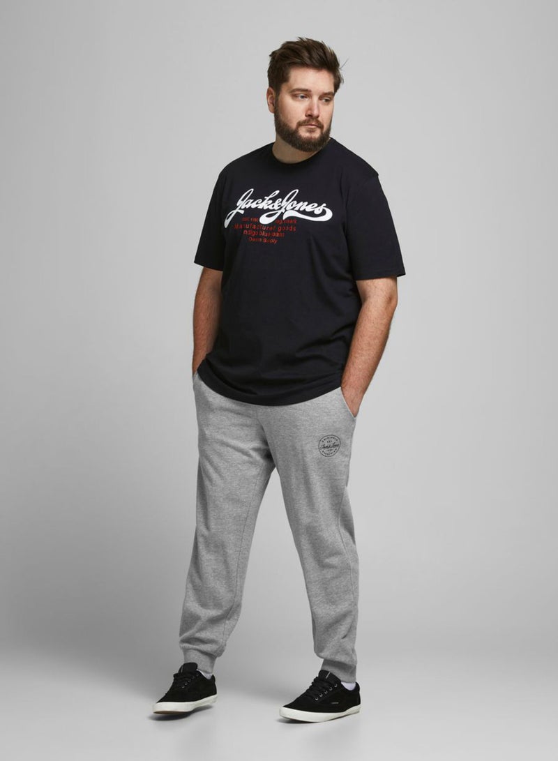 Casual Cuffed Sweatpants Grey