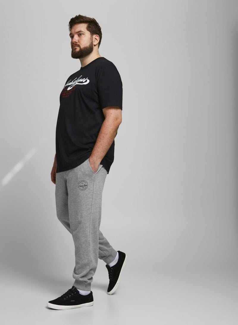 Casual Cuffed Sweatpants Grey