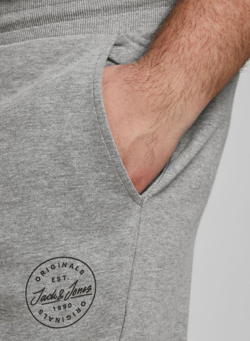 Casual Cuffed Sweatpants Grey
