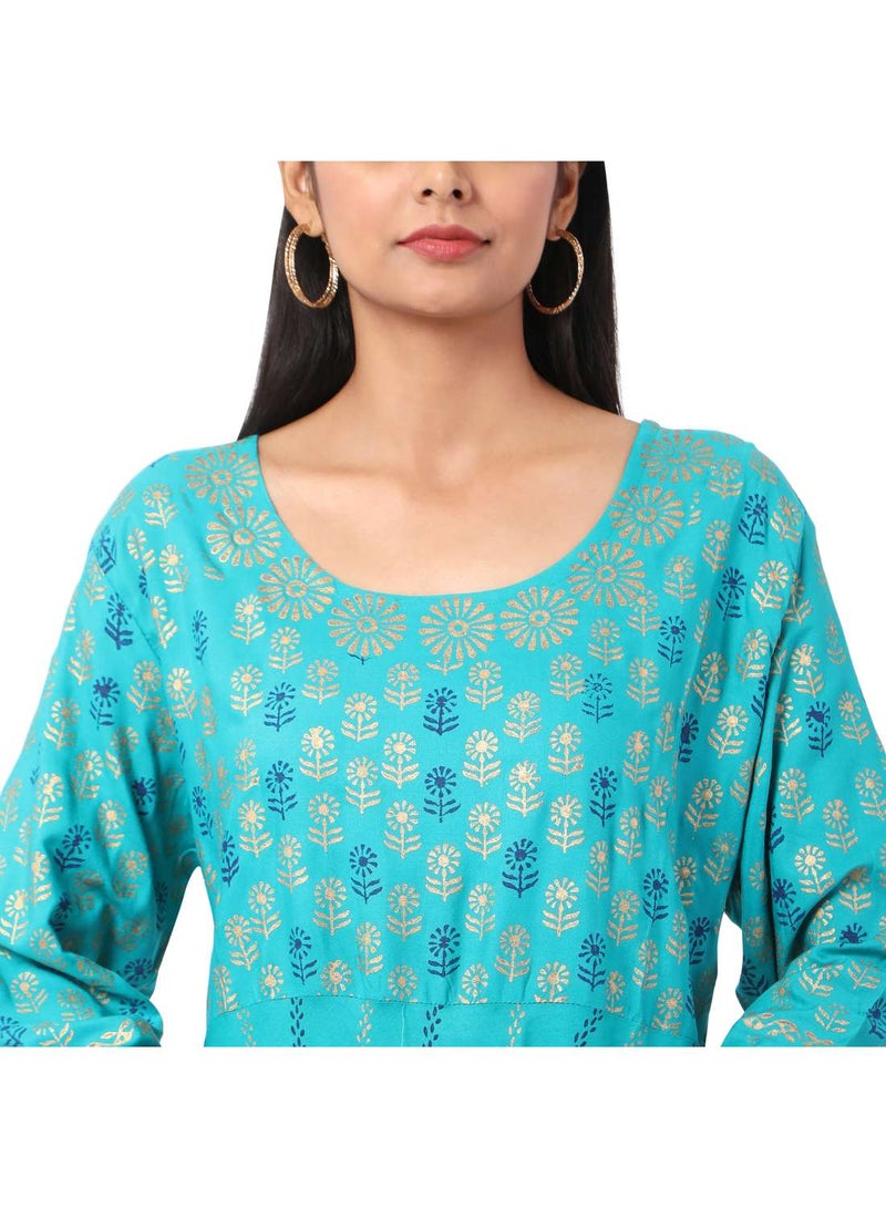 MULTICOLOUR PRINTED LONG SLEEVES CASUAL SHORT ARABIC KAFTAN JALABIYA DRESS