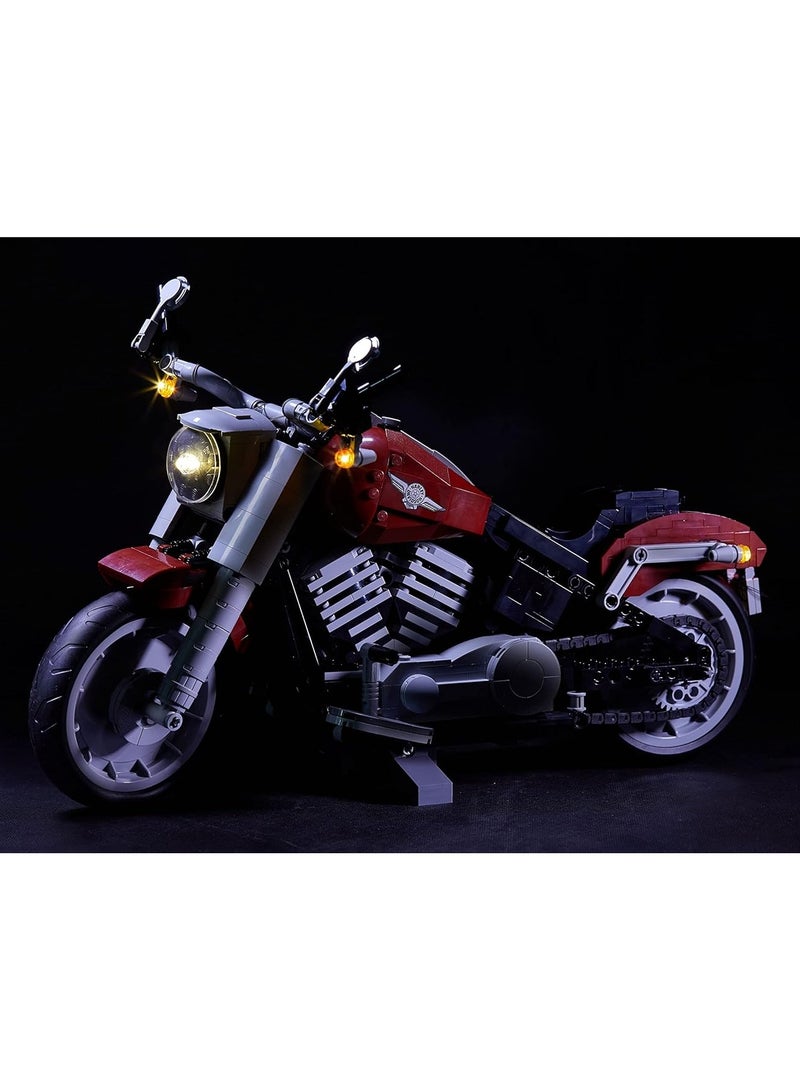 Deluxe LED Light Kit for Your Lego Harley Davidson Fat Boy Motorcycle Set 10269 (Lego Set Not Included)