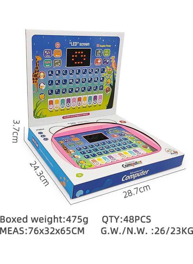 Cross-border New Cartoon English Early Education Led Screen Children's Learning Machine Toy