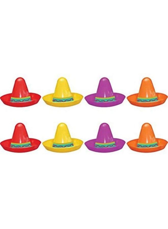 Assorted Mini Plastic Sombrero 2 1/2