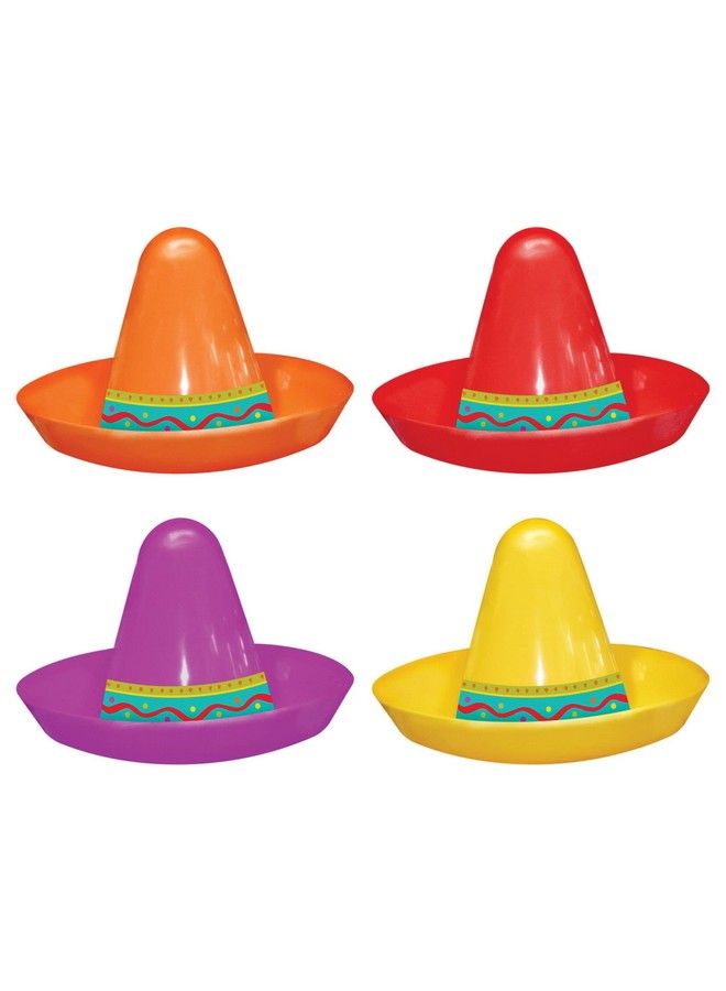 Assorted Mini Plastic Sombrero 2 1/2