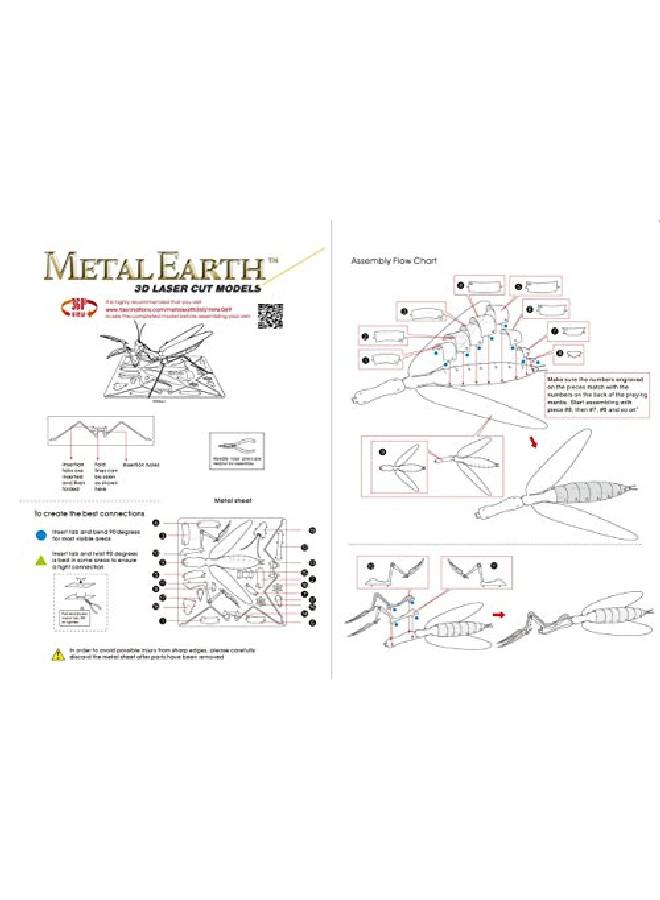 Fascinations Praying Mantis 3D Metal Model Kit