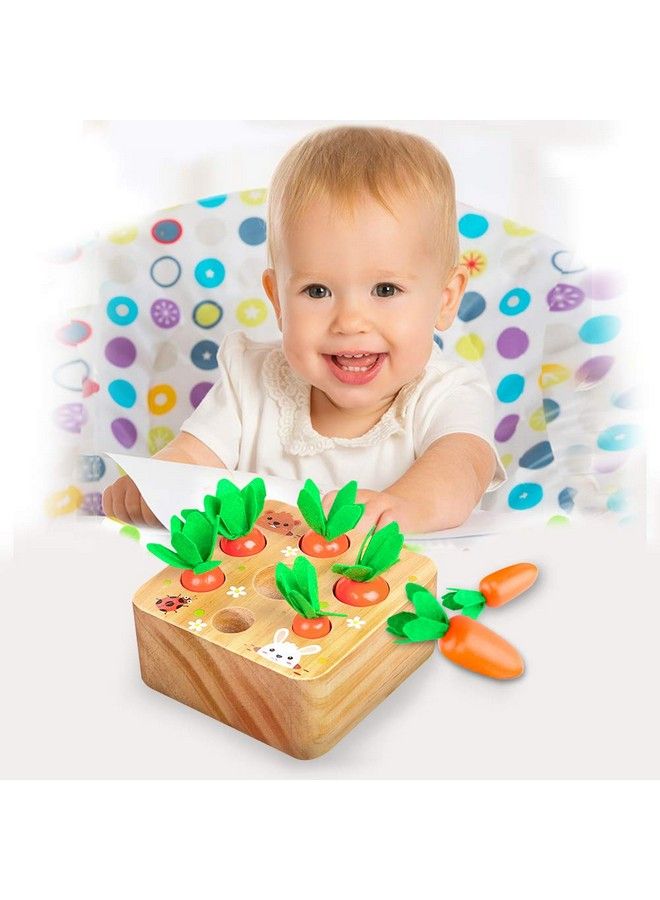Carrot Harvest Game Wooden Toy For Baby Boys And Girls 1 2 3 Year Old Educational Shape Sorting Matching Puzzle Gift Toy With 7 Sizes Carrots.Great Montessori Toy For Toddlers 13